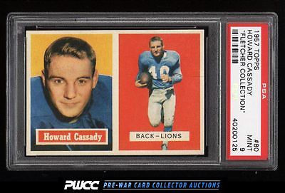 1957 Topps Football Howard Cassady ROOKIE RC 80 PSA 9 MINT PWCC