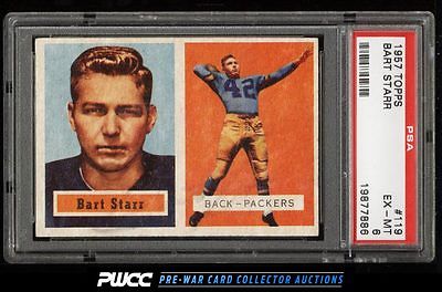 1957 Topps Football Bart Starr ROOKIE RC 119 PSA 6 EXMT PWCC