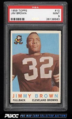 1959 Topps Football Jim Brown 10 PSA 9 MINT PWCC