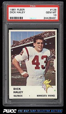 1961 Fleer Football Dick Haley 128 PSA 10 GEM MINT PWCC