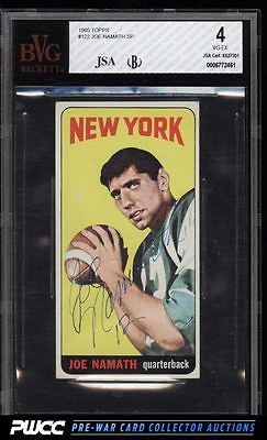 1965 Topps Football Joe Namath SP ROOKIE RC AUTO 122 BVG 4 VGEX PWCC