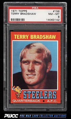 1971 Topps Football Terry Bradshaw ROOKIE RC 156 PSA 8 NMMT PWCC