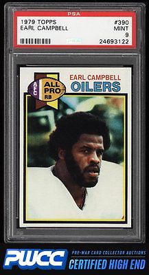 1979 Topps Football Earl Campbell ROOKIE RC 390 PSA 9 MINT PWCCHE