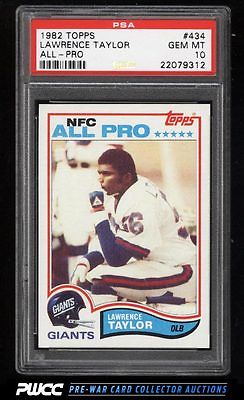 1982 Topps Football Lawrence Taylor ROOKIE RC 434 PSA 10 GEM MT PWCC