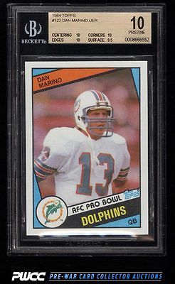 1984 Topps Football Dan Marino ROOKIE RC 123 BGS 10 PRISTINE PWCC