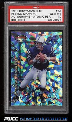 1998 Bowmans Best Atomic Refractor Peyton Manning ROOKIE AUTO PSA 10 GEM PWCC