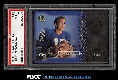 1998 SP Authentic Peyton Manning ROOKIE RC 2000 14 PSA 9 MINT PWCC