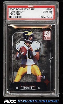 2000 Donruss Elite DieCut Tom Brady ROOKIE RC 2000 183 PSA 10 GEM MINT PWCC