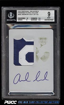 2012 National Treasures Print Plate Andrew Luck RC AUTO PATCH 11 BGS 9 PWCC