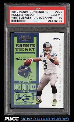 2012 Panini Contenders White Jersey Russell Wilson ROOKIE AUTO PSA 10 GEM PWCC