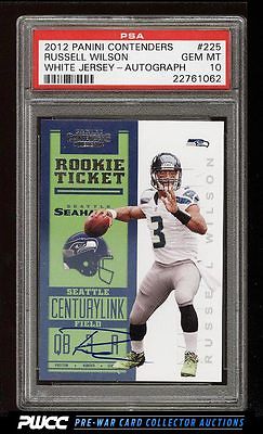 2012 Panini Contenders White Jersey Russell Wilson ROOKIE AUTO PSA 10 GEM PWCC