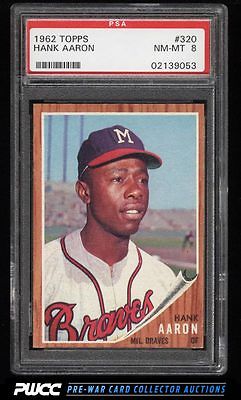 1962 Topps SETBREAK Hank Aaron 320 PSA 8 NMMT PWCC