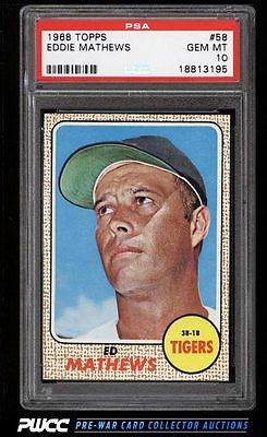 1968 Topps SETBREAK Eddie Mathews 58 PSA 10 GEM MINT PWCC