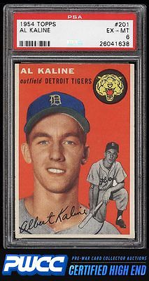 1954 Topps Al Kaline ROOKIE RC 201 PSA 6 EXMT PWCCHE