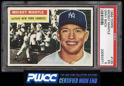 1956 Topps Mickey Mantle 135 PSA 5 EX PWCCHE