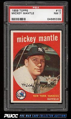 1959 Topps Mickey Mantle 10 PSA 7 NRMT PWCC