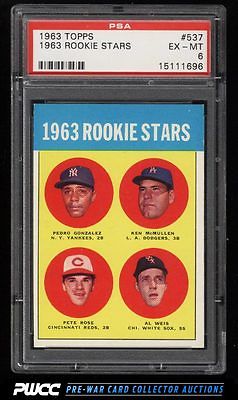 1963 Topps Pete Rose ROOKIE RC 537 PSA 6 EXMT PWCC