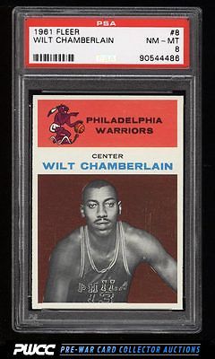 1961 Fleer Basketball Wilt Chamberlain ROOKIE RC 8 PSA 8 NMMT PWCC