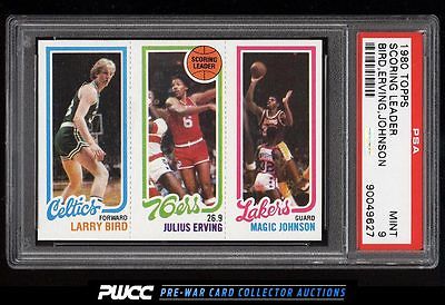 1980 Topps Basketball Larry Bird  Magic Johnson ROOKIE RC PSA 9 MINT PWCC