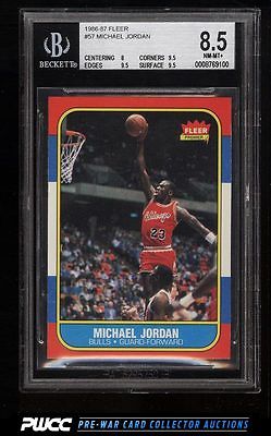 1986 Fleer Basketball Michael Jordan ROOKIE RC 57 BGS 85 NMMT PWCC