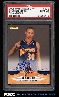 2009 Panini Next Day Stephen Curry ROOKIE RC AUTO SCU PSA 10 GEM MINT PWCC