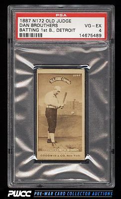 1887 N172 Old Judge Dan Brouthers STRIKE LOOK DOWN AT BALL PSA 4 VGEX PWCC