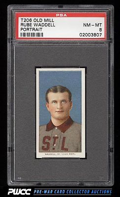 190911 T206 Rube Waddell PORTRAIT OLD MILL PSA 8 NMMT PWCC