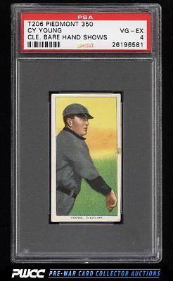 190911 T206 Cy Young CLEVELAND BARE HAND SHOWS PSA 4 VGEX PWCC