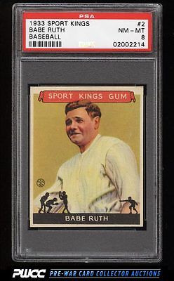 1933 Goudey Sport Kings SETBREAK Babe Ruth 2 PSA 8 NMMT PWCC