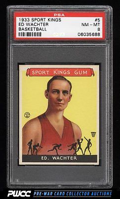 1933 Goudey Sport Kings SETBREAK Ed Wachter BASKETBALL 5 PSA 8 NMMT PWCC