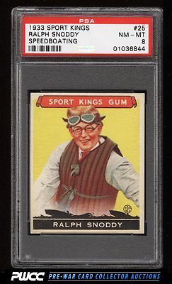 1933 Goudey Sport Kings SETBREAK Ralph Snoddy BOATING 25 PSA 8 NMMT PWCC