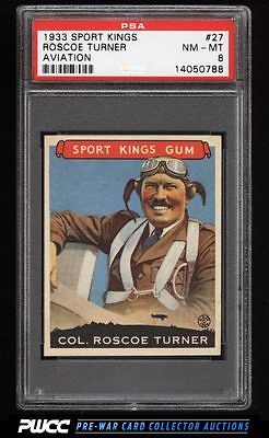 1933 Goudey Sport Kings SETBREAK Roscoe Turner AVIATION 27 PSA 8 NMMT PWCC