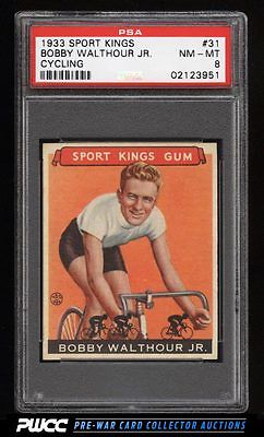 1933 Goudey Sport Kings SETBREAK Bobby Walthour Jr CYCLING 31 PSA 8 NMMT PWCC