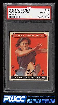 1933 Goudey Sport Kings SETBREAK Babe Didrickson TRACK 45 PSA 8 NMMT PWCCHE