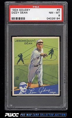 1934 Goudey SETBREAK Dizzy Dean 6 PSA 8 NMMT PWCC