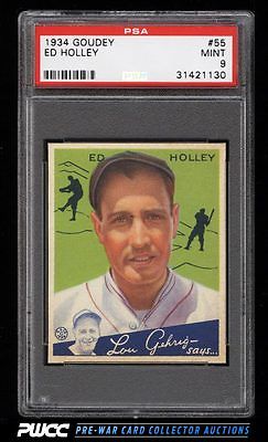 1934 Goudey SETBREAK Ed Holley 55 PSA 9 MINT PWCC