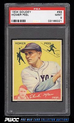 1934 Goudey SETBREAK Homer Peel 88 PSA 9 MINT PWCC