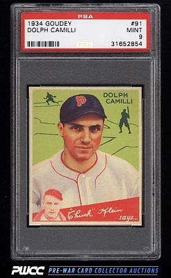 1934 Goudey SETBREAK Dolph Camilli 91 PSA 9 MINT PWCC