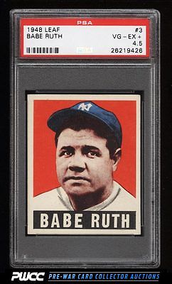 1948 Leaf Babe Ruth 3 PSA 45 VGEX PWCC