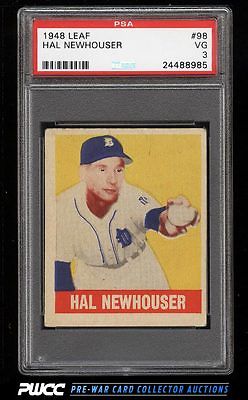 1948 Leaf Hal Newhouser SP ROOKIE RC 98 PSA 3 VG PWCC