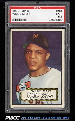 1952 Topps Willie Mays 261 PSA 55 EX PWCC