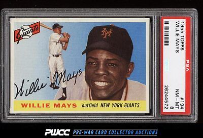 1955 Topps Willie Mays 194 PSA 8 NMMT PWCC