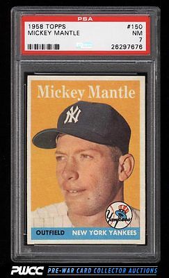 1958 Topps Mickey Mantle 150 PSA 7 NRMT PWCC