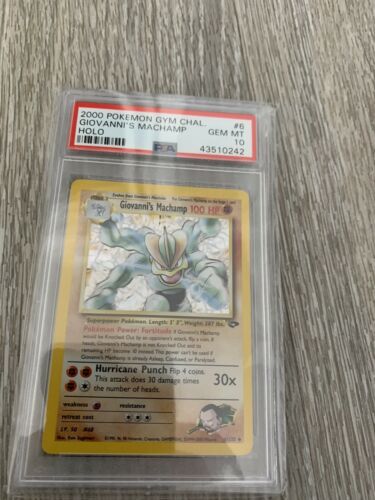 Pokemon  Giovannis Machamp Holo  Gym Challenge 6132  PSA 10  GEM MINT