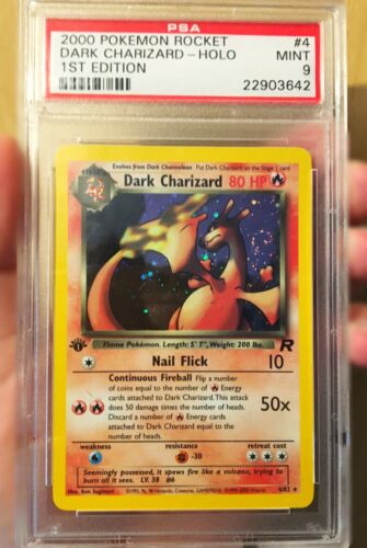 2000 POKEMON ROCKET DARK CHARIZARD HOLO 1ST EDITION PSA 9 MINT RARE SWIRL LOOK