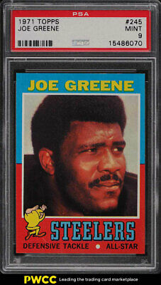 1971 Topps Football Joe Greene ROOKIE RC 245 PSA 9 MINT