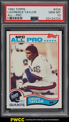 1982 Topps Football Lawrence Taylor ROOKIE RC 434 PSA 10 GEM MINT
