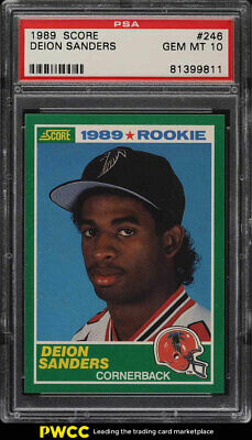 1989 Score Football Deion Sanders ROOKIE RC 246 PSA 10 GEM MINT