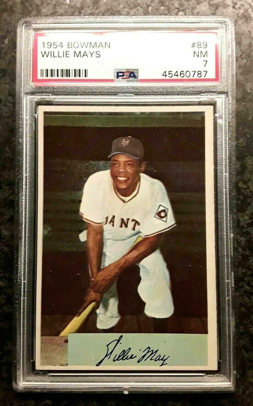 1954 BOWMAN WILLIE MAYS BASEBALL CARD PSA 7 NM