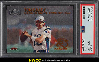 2000 Metal Football Tom Brady ROOKIE RC 267 PSA 10 GEM MINT